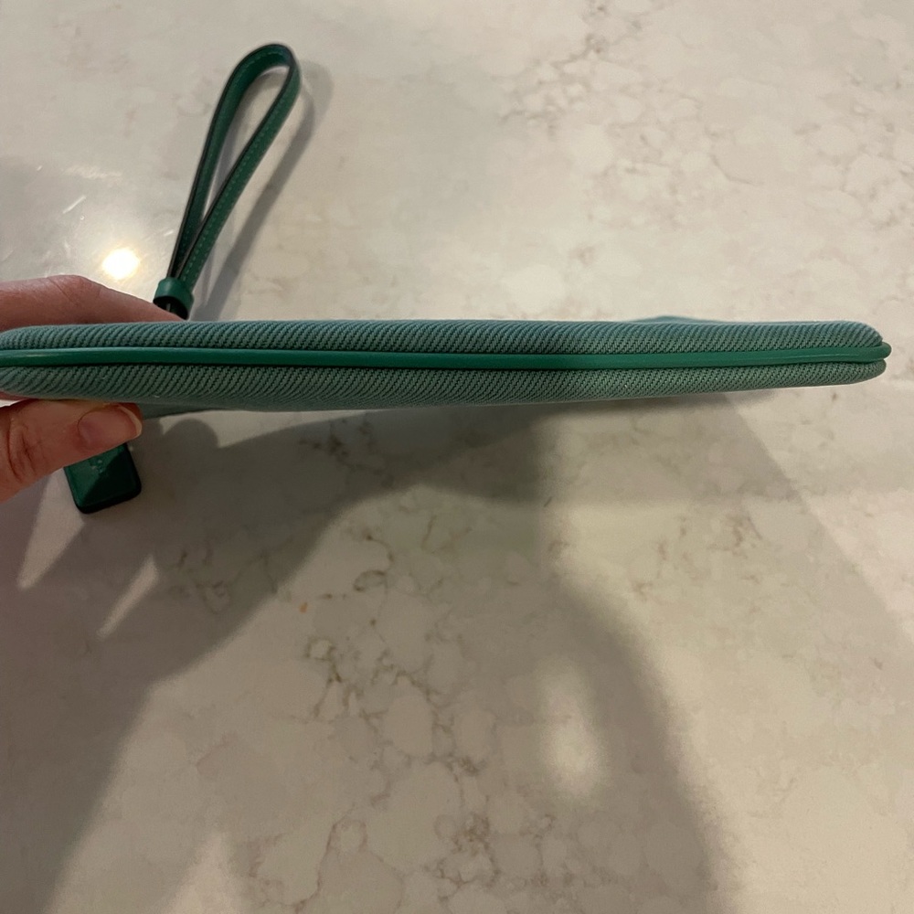🍍Coach Teal Green Denim Wristlet - Picture 4 of 11